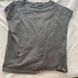 Muji Boxy French cut Shirt- Grey